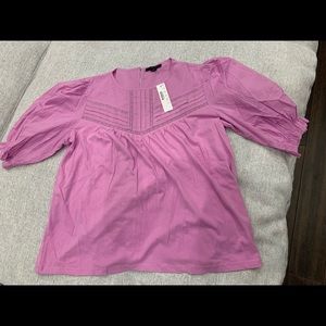 Jcrew Puff Sleeve woven lace top